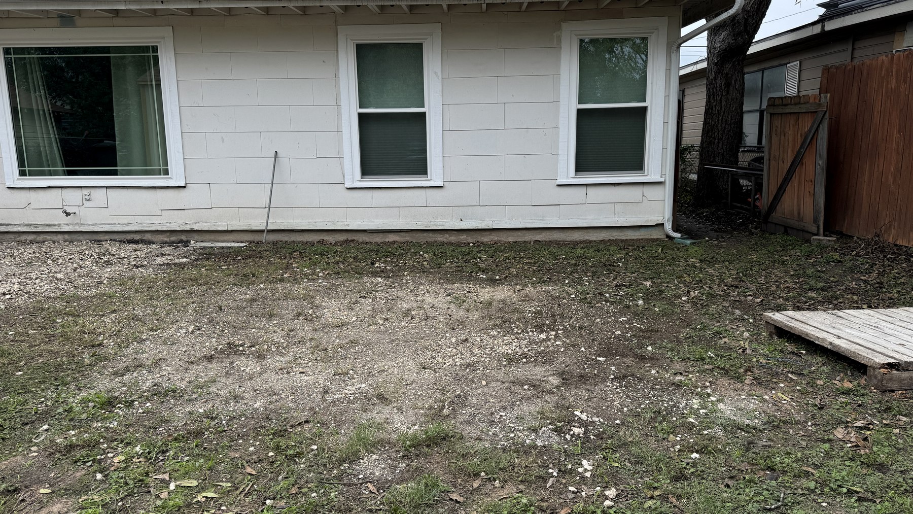 Property after concrete removal