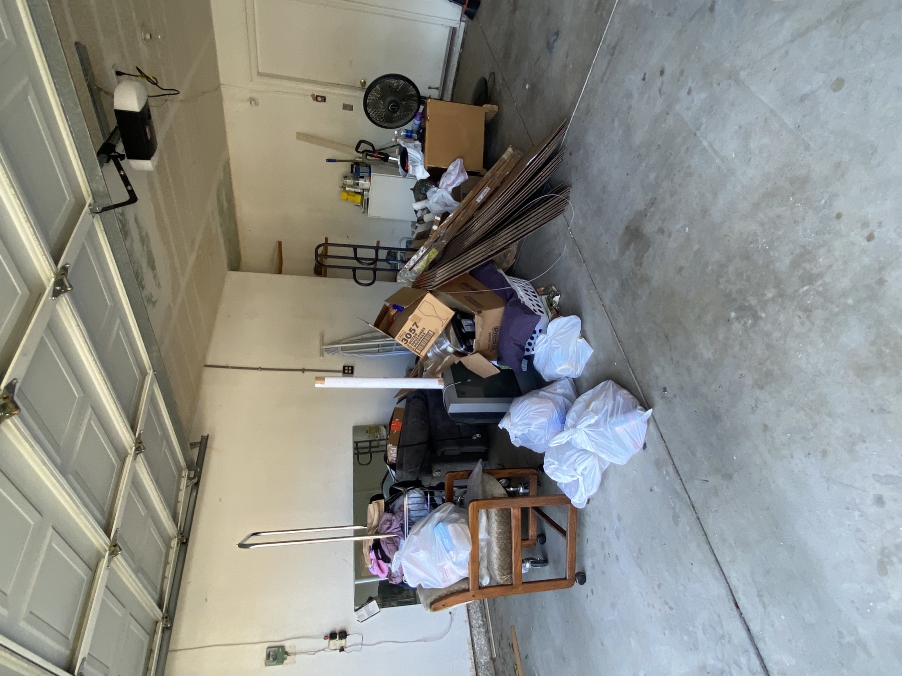 Garage before a household cleanout